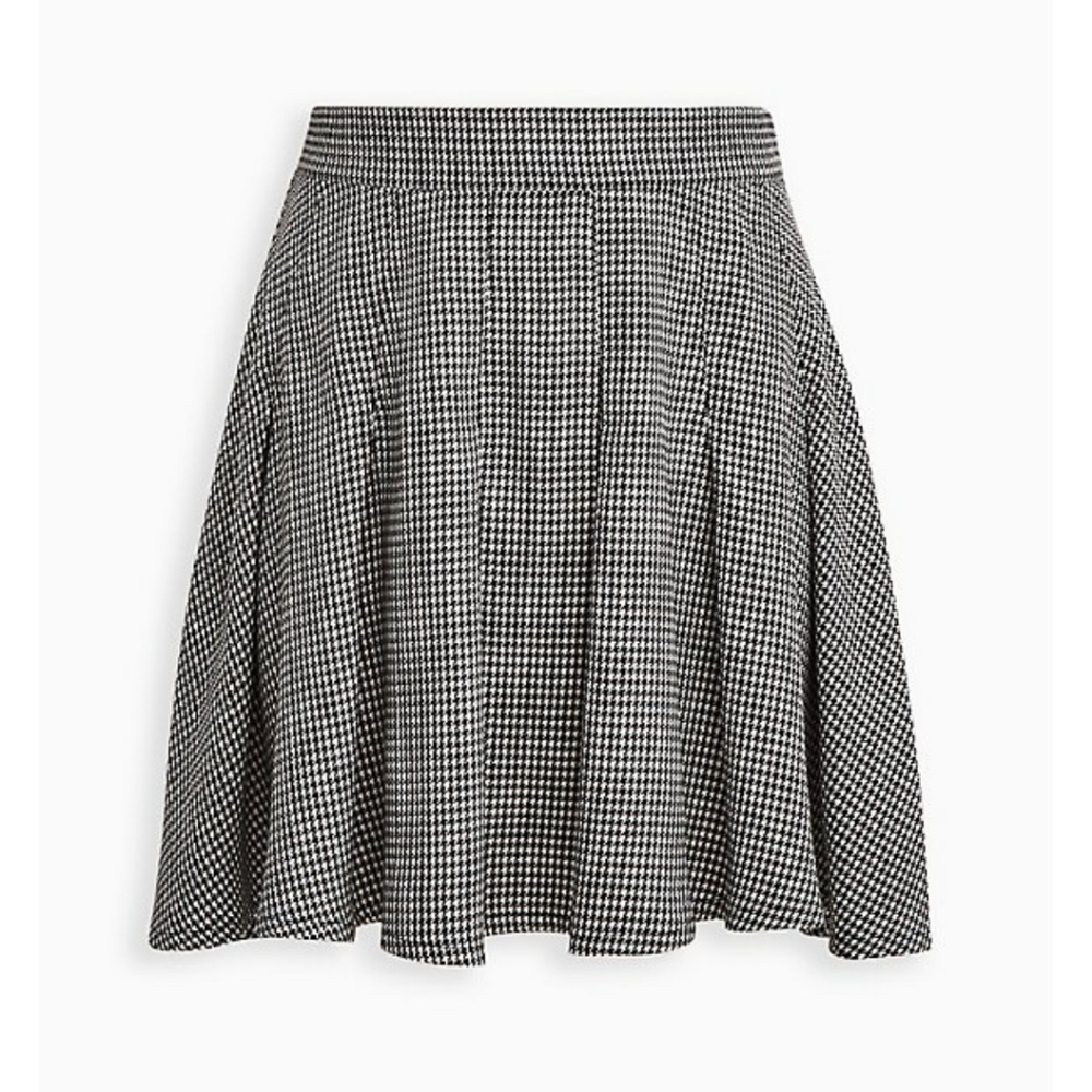 Torrid black and white houndstooth skirt